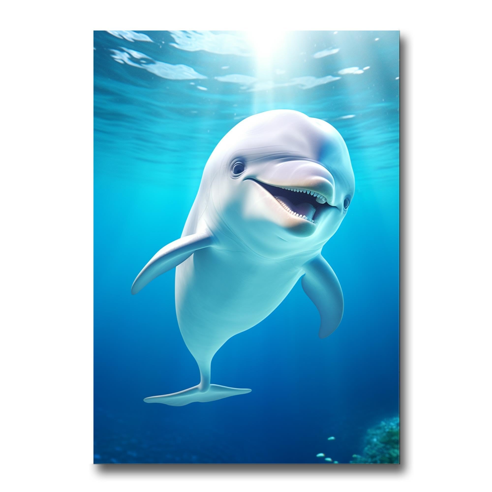 Amazon.com: Smiling Dolphin Wall Decor, Animal Wall Art Decor